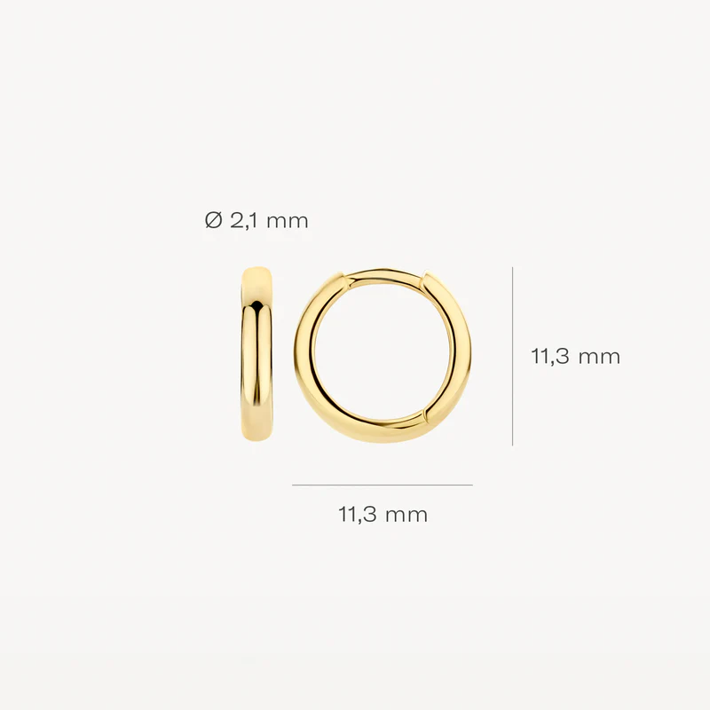 BLUSH - Créoles 11,3 mm en or jaune – Image 2